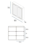 Armoire de toilette AURA 80