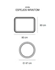 Espejos Rectangular y Circular Wraitom