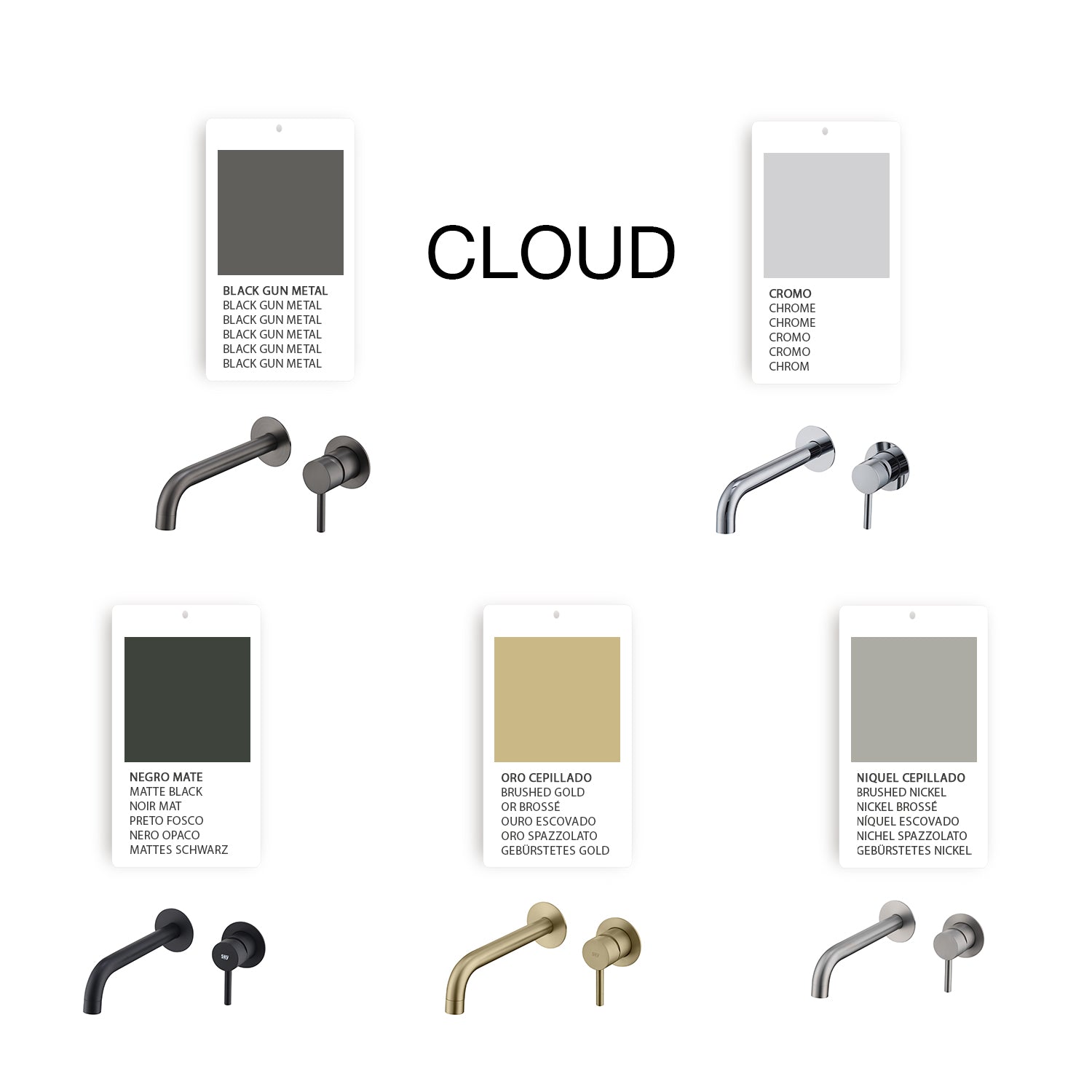 Grifo de lavabo empotrado Cloud