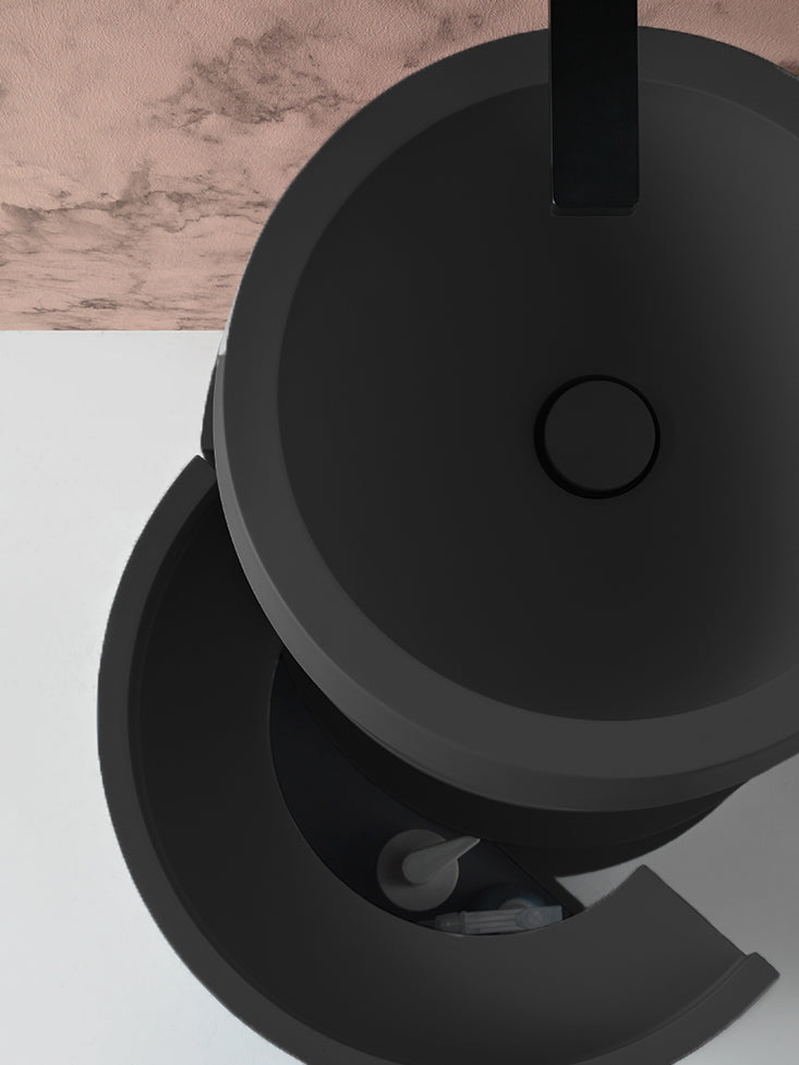 Panneau moyen avec meuble cylindrique Anthracite