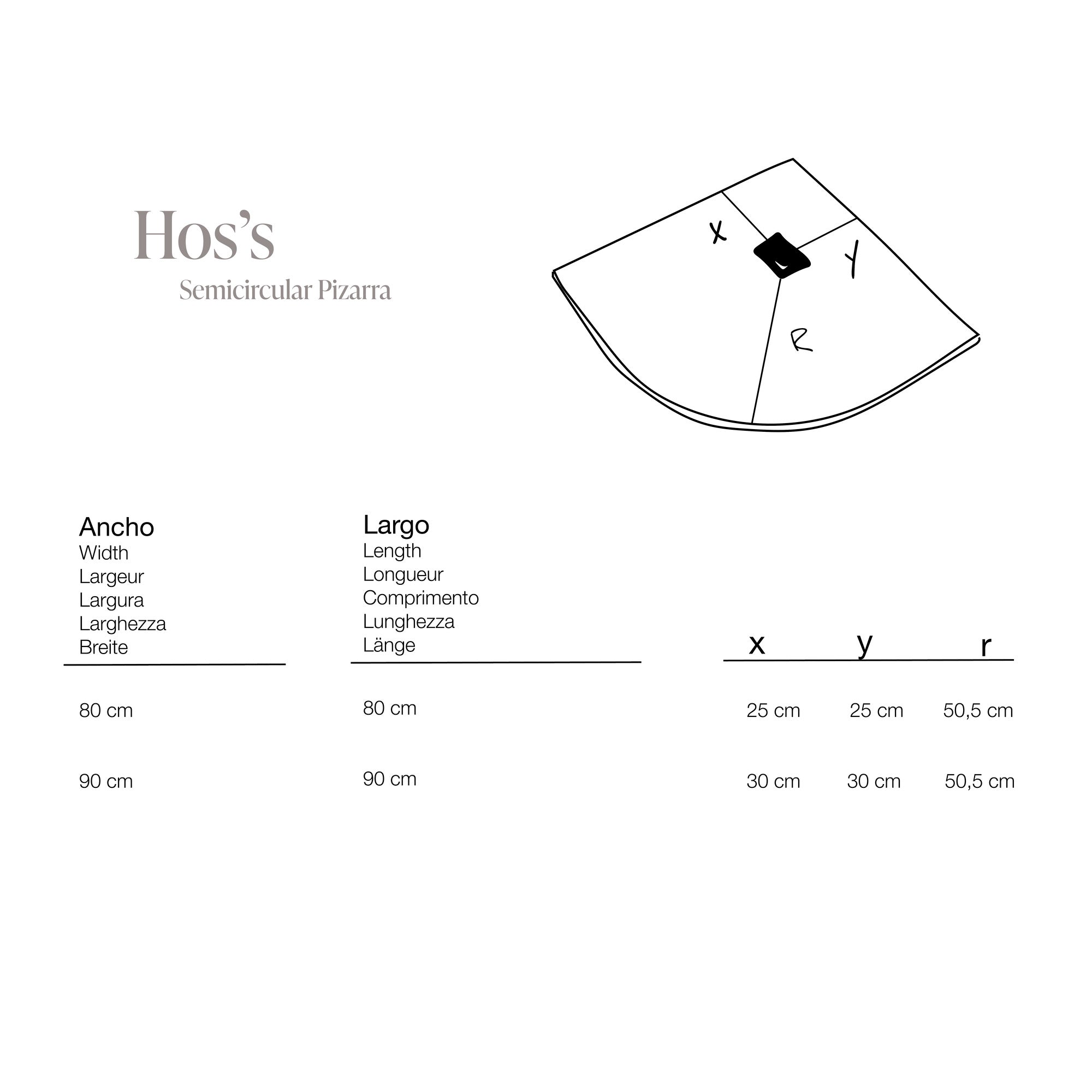 Hos's semicircular Pizarra