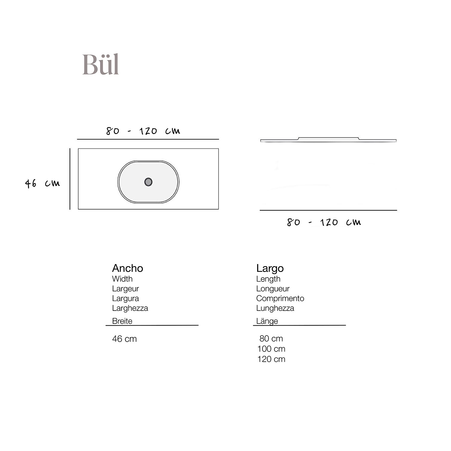 Bül plan de travail Anthracite