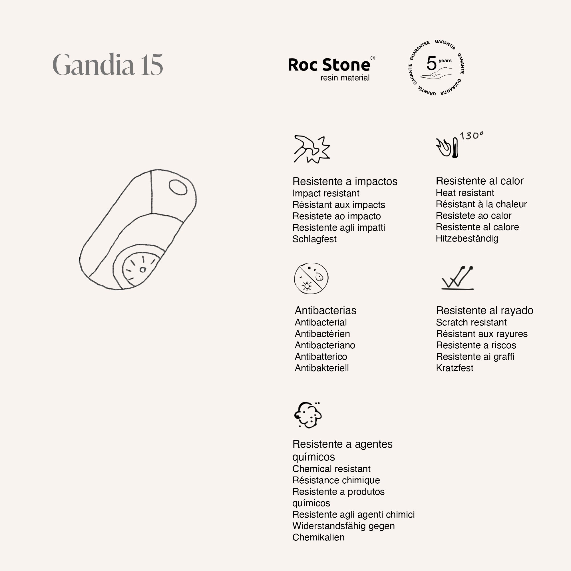 Gandia 15 Roc Stone®