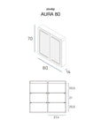 Armoire de toilette AURA 80