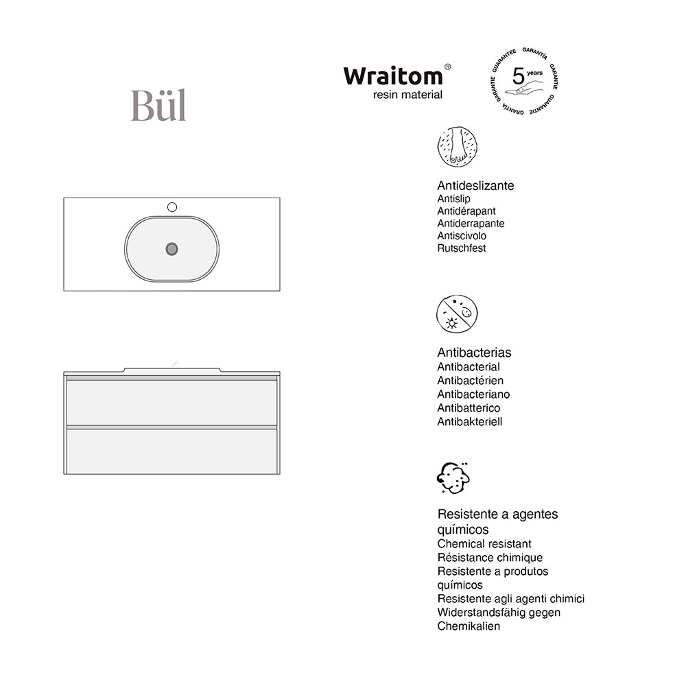 Bül con mueble 80 Blanco