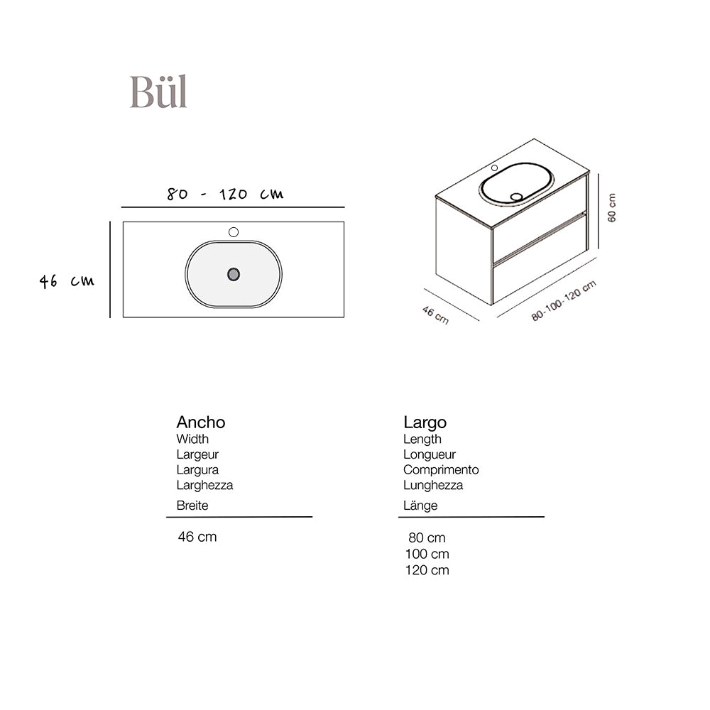 Bül con mueble 120 Blanco