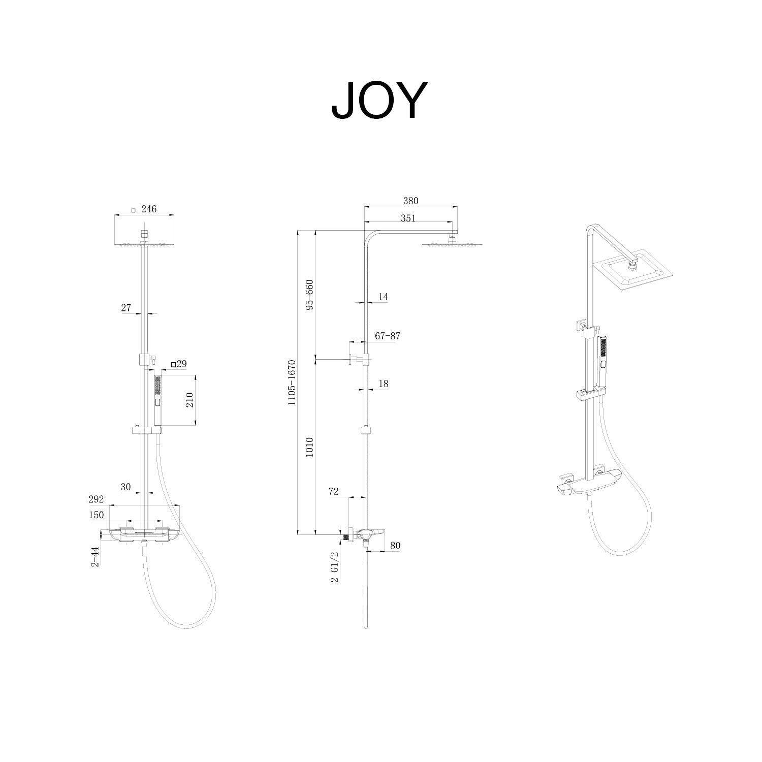 Mitigeur de baignoire Joy