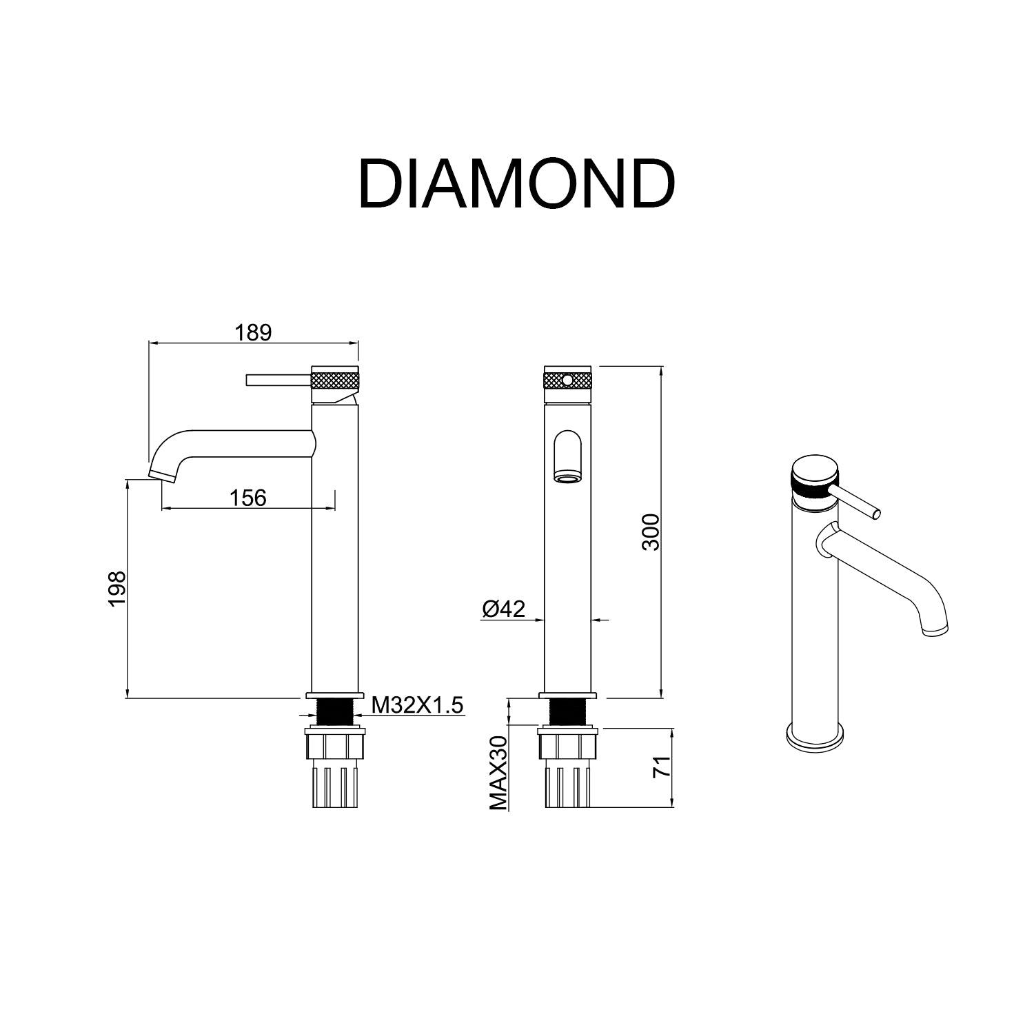 Robinet de lavabo Diamond