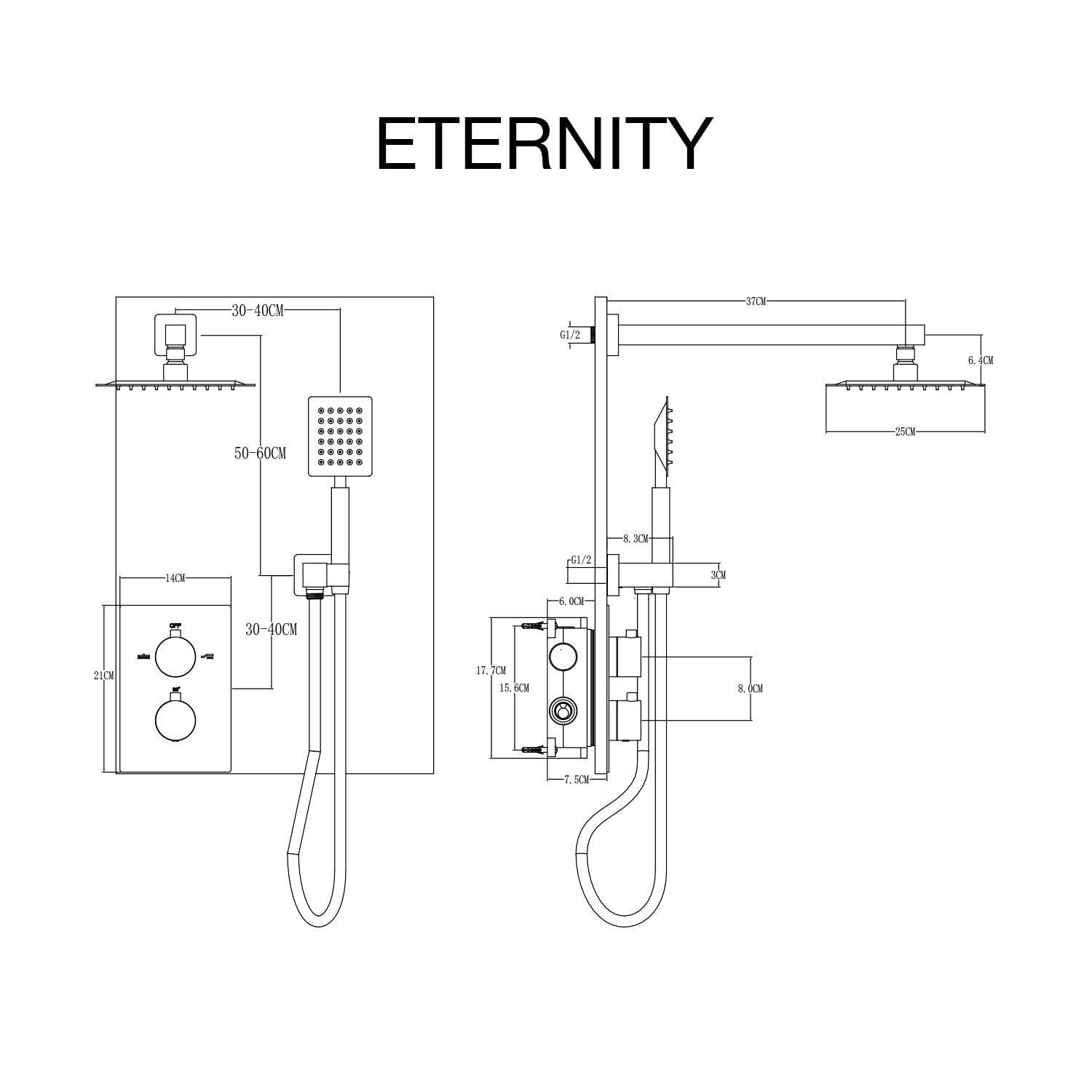 Robinet de douche Eternity