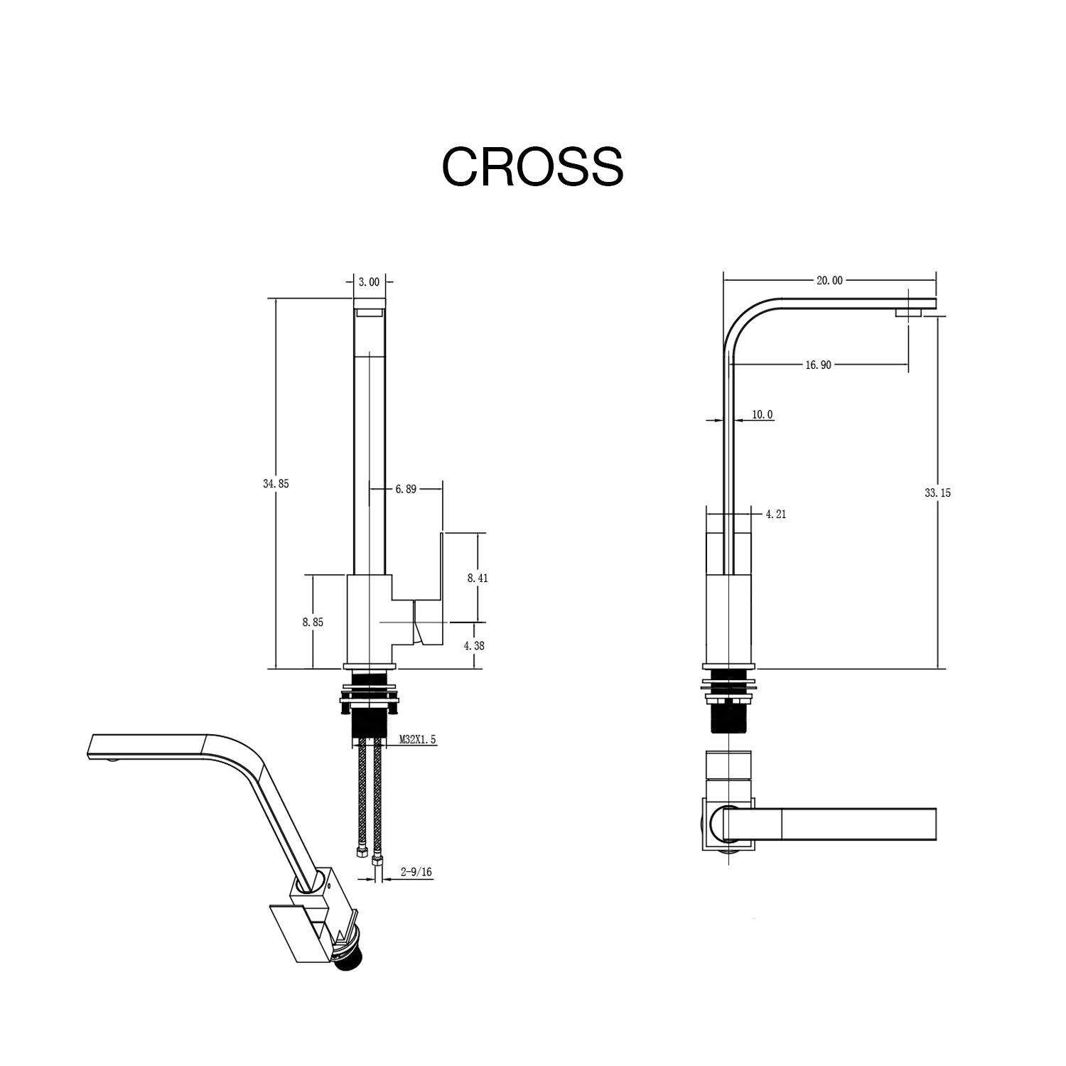 Robinet de cuisine Cross