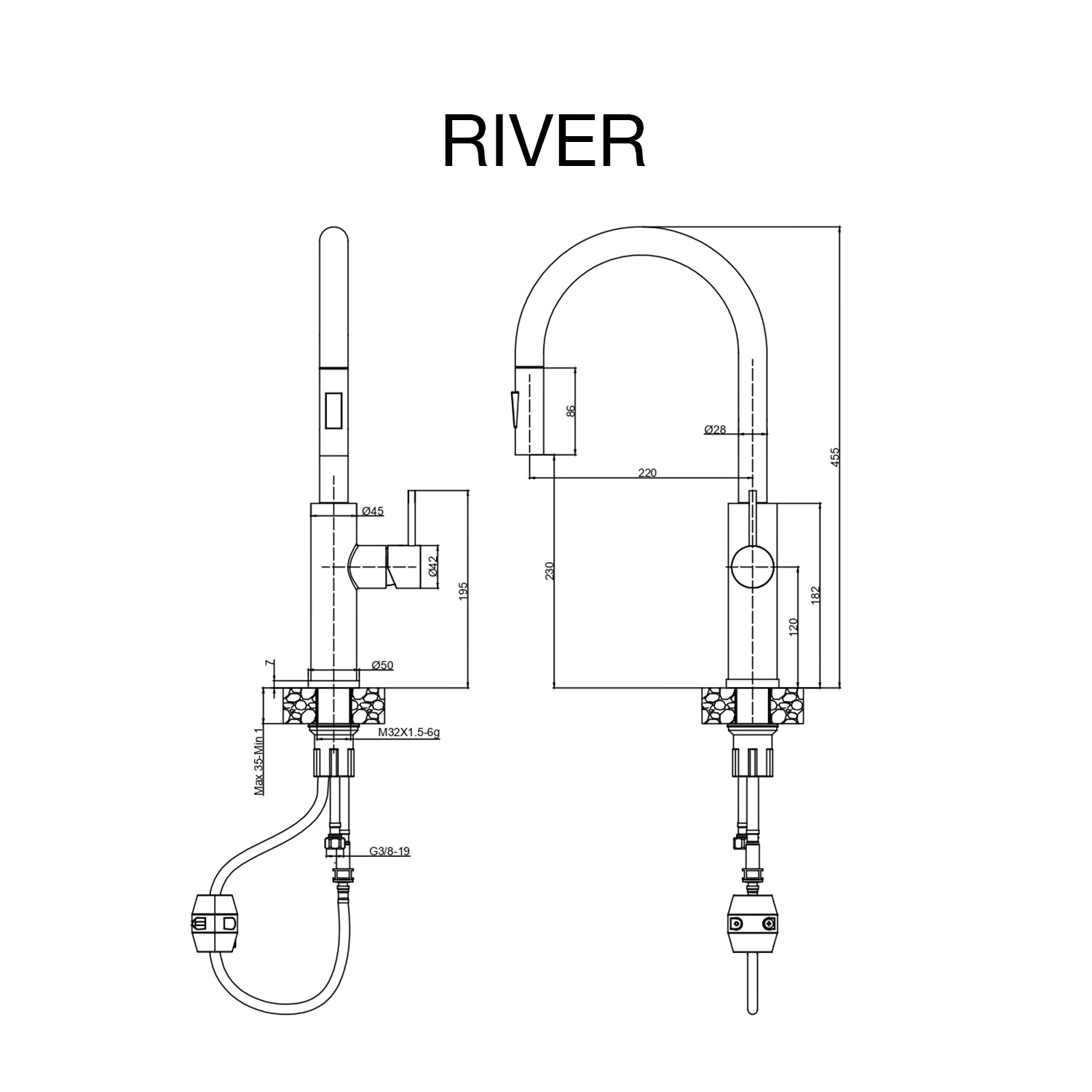 Robinet de cuisine River