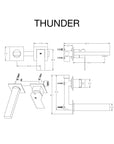 Grifo de lavabo empotrado Thunder