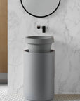Panneau moyen avec meuble cylindrique Concret