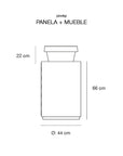 Panneau moyen avec meuble cylindrique Concret