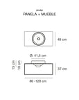 Panneau bas avec meuble Noyer 80