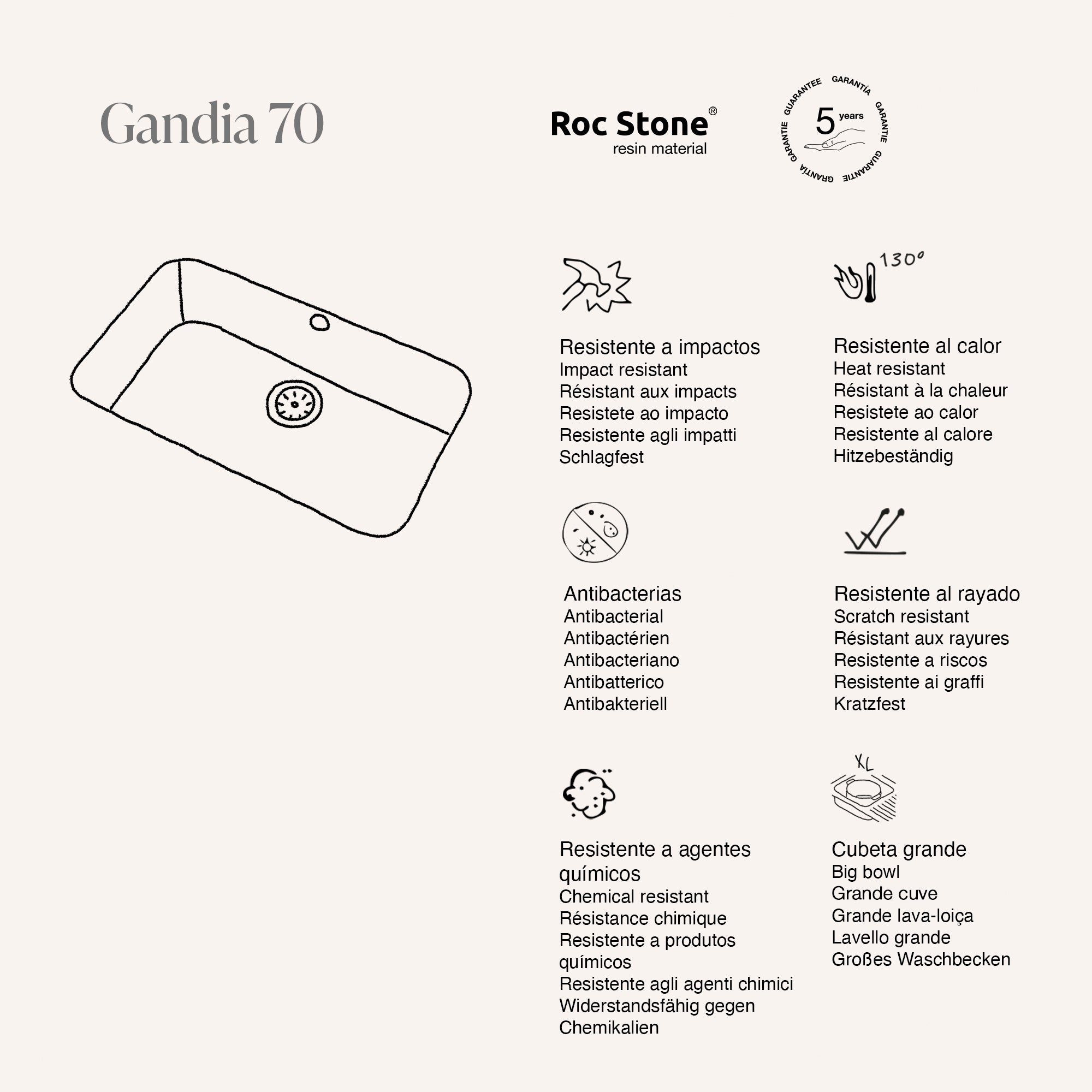 Gandia 70 Roc Stone®