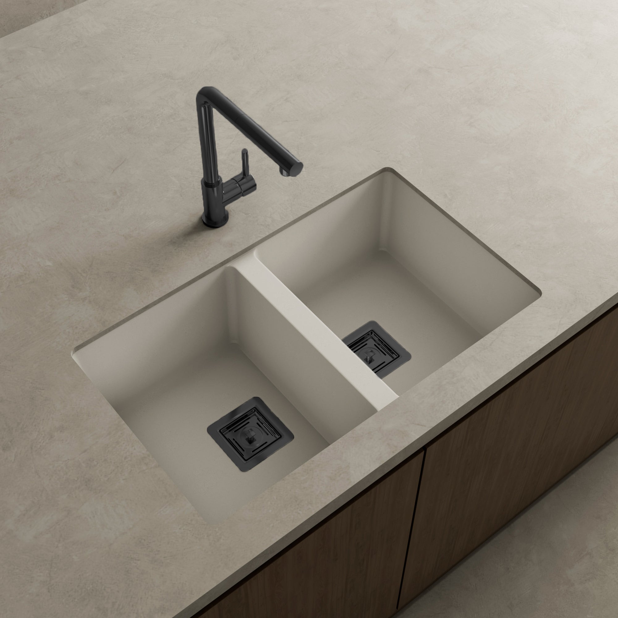 Fregadero de granito | Pack Zie 70 2C | Poalgi