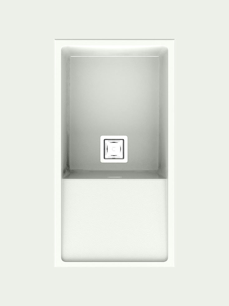 Lavadero 1 seno con escurridor de resina rectangular POALGI Basic 40 x 63.5  cm