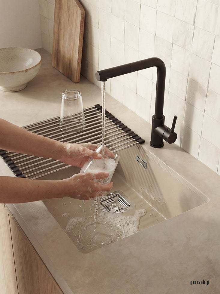 Scolapiatti flessibile INOX per lavello - immagine 4