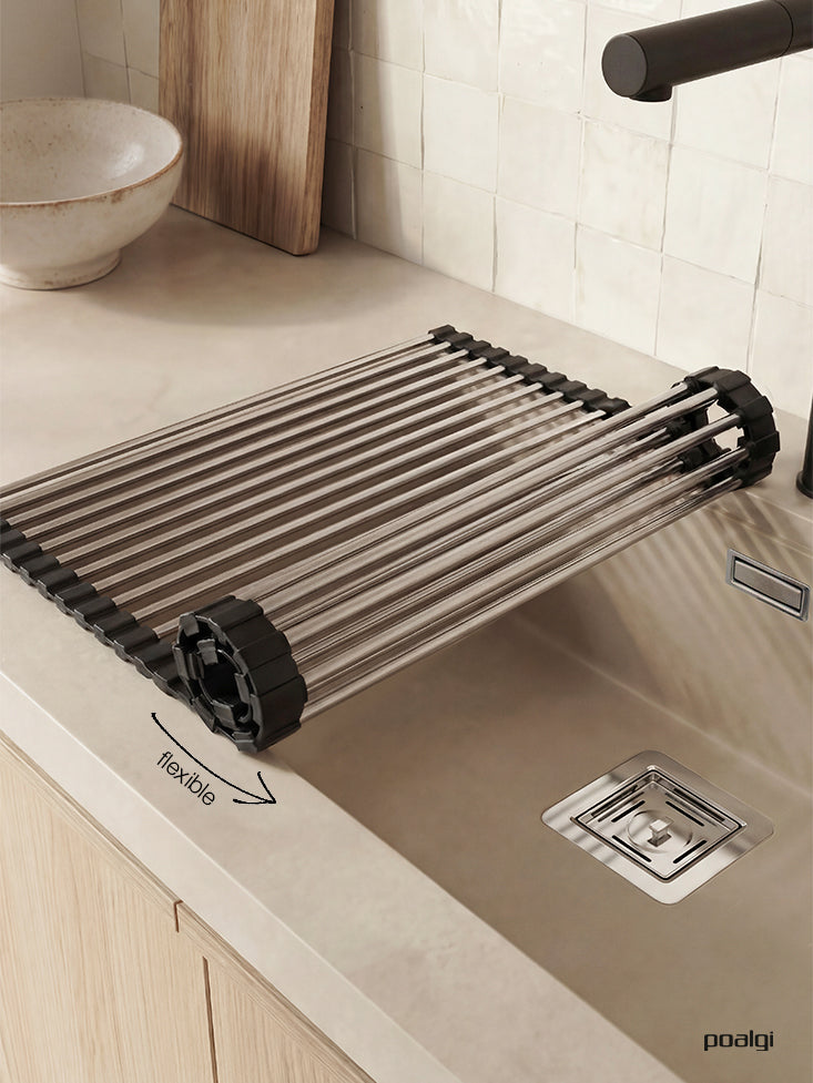 Scolapiatti flessibile INOX per lavello - immagine 5